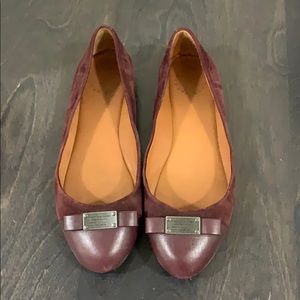 Marc by Marc Jacobs burgundy suede ballet flat